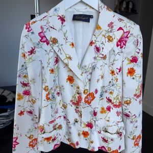 Luisa Spagnoli Floral White Suit